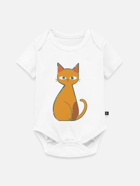 Lässig Wie Eine Katze - Baby Premium Kurzarmbody - Weiß