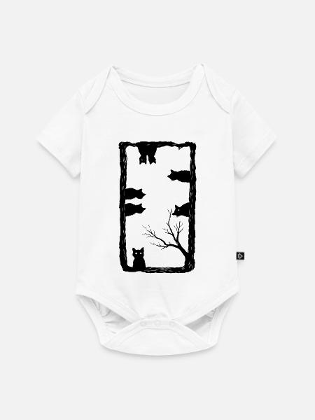 Katzenliebhaber-Gotikkunst - Baby Premium Kurzarmbody - Weiß