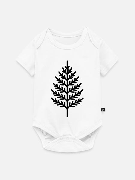 Farn - Baby Premium Kurzarmbody - Weiß