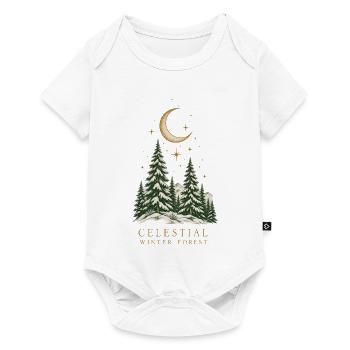 Himmlischer Winterwald - Baby Premium Kurzarmbody - Weiß - Vorne