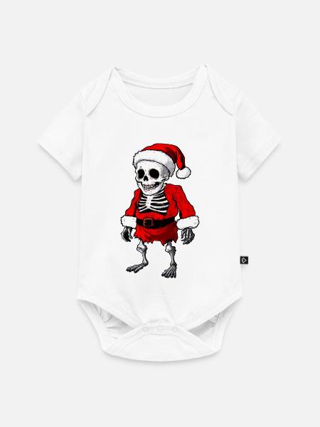 Weihnachten Skelett / Thanksgiving - Baby Premium Kurzarmbody - Weiß
