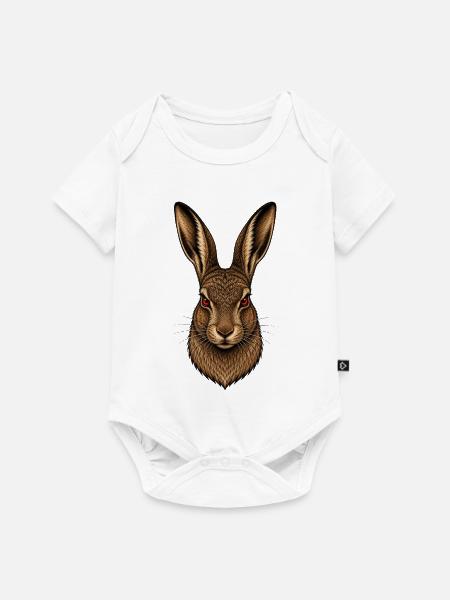 Der Hase - Baby Premium Kurzarmbody - Weiß