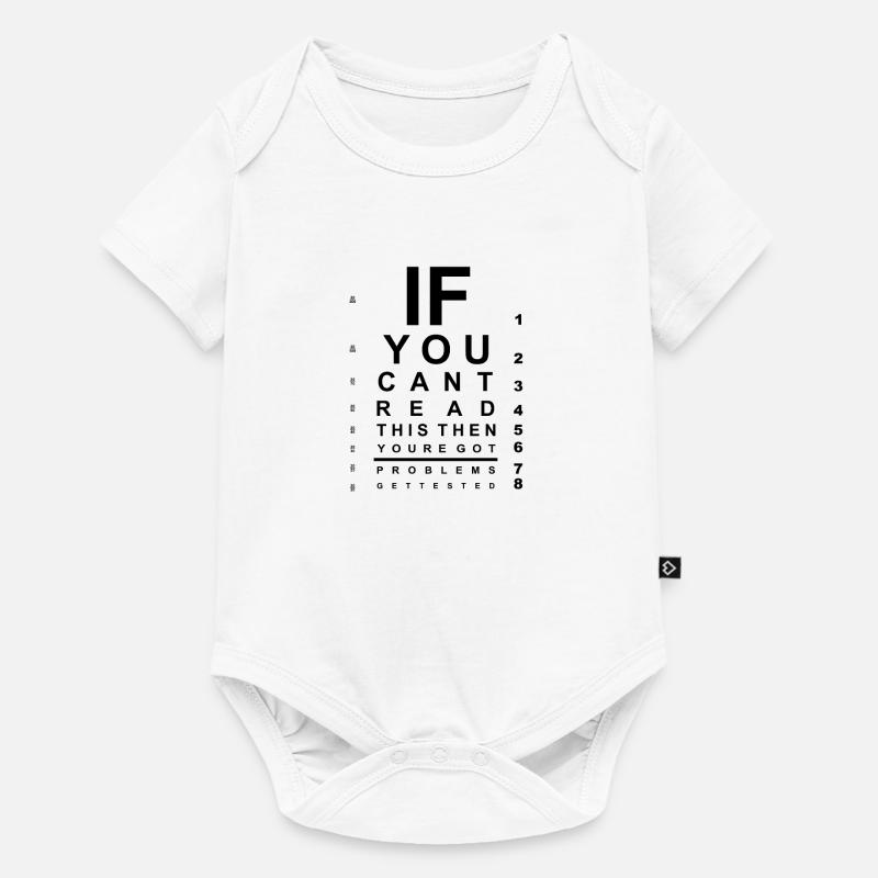 Si vous ne pouvez pas lire ce tableau de test oculaire - Body à manches courtes Premium Bébé - blanc