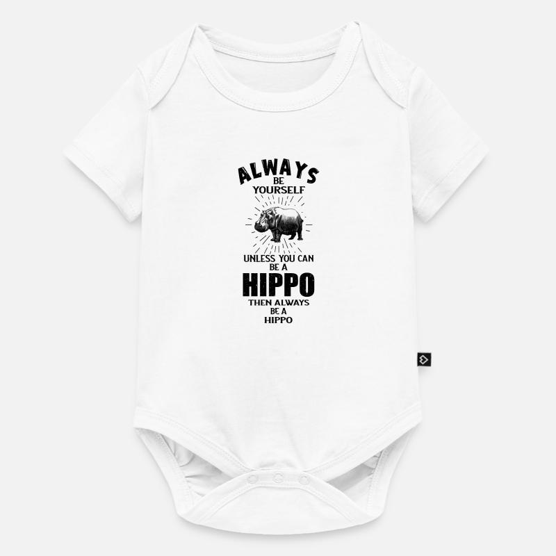 herbivore nilpferd flusspferd hippo sei du selbst - Baby Premium Kurzarmbody - Weiß