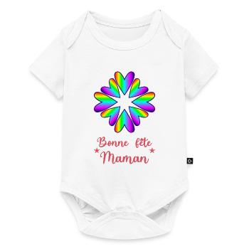 BONNE FÊTE MAMAN. MAMAN. FÊTE DES MÈRES. JE T'AIME - Body à manches courtes Premium Bébé - blanc - Devant