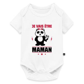 je vais etre maman, annonce grossesse - Body à manches courtes Premium Bébé - blanc - Devant