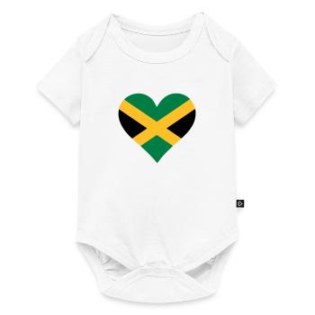 Un coeur pour la Jamaïque - Body à manches courtes Premium Bébé - blanc - Devant
