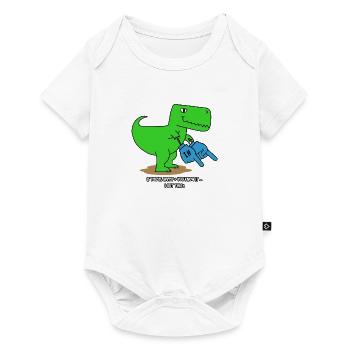 T-Rex if you're happy Dinosaur Dino Trex - Baby Premium short-sleeve bodysuit - white - Front