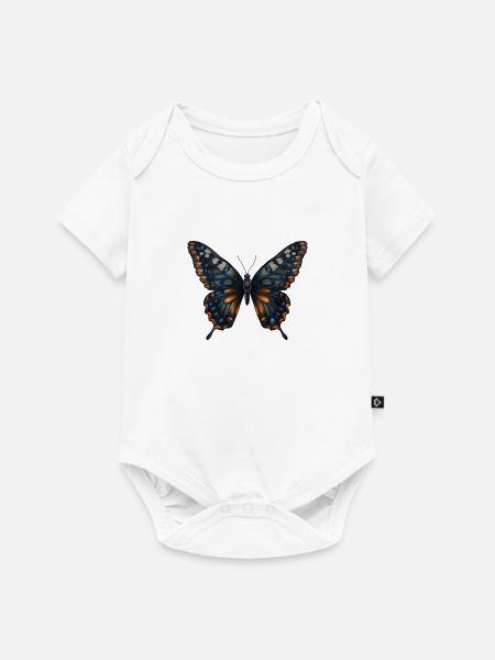 Schmetterling - Baby Premium Kurzarmbody - Weiß