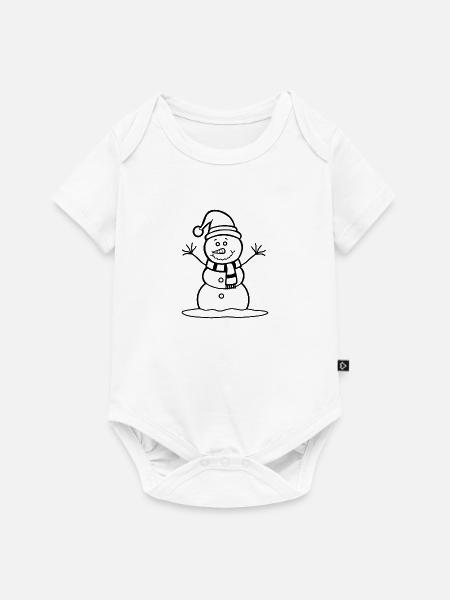 Schneemann - Baby Premium Kurzarmbody - Weiß