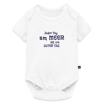 Jeder Tag am Meer ist ein guter Tag - Baby Premium Kurzarmbody - Weiß - Vorne