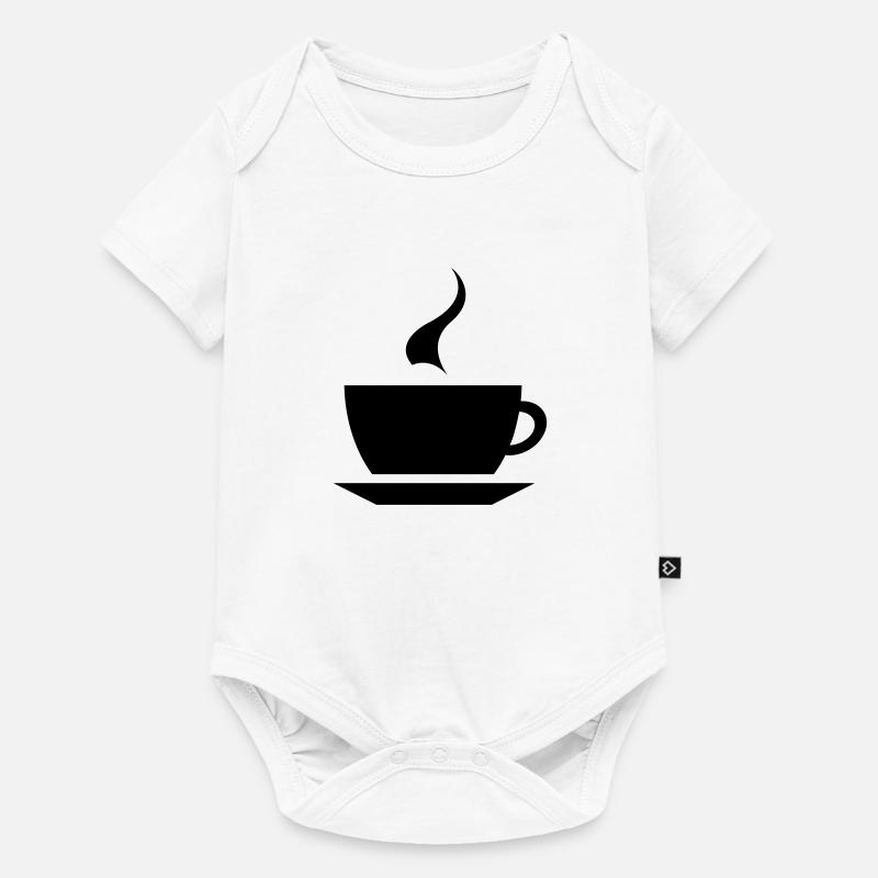 coffee cup tea cafe - Baby Premium short-sleeve bodysuit - white