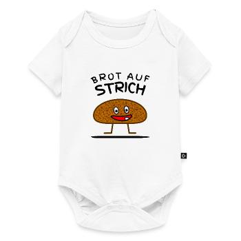 BROT AUF STRICH - Baby Premium Kurzarmbody - Weiß - Vorne