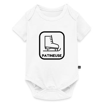 Ice Skating Skater Eislaufen Eisläufer Patinage - Baby Premium short-sleeve bodysuit - white - Front