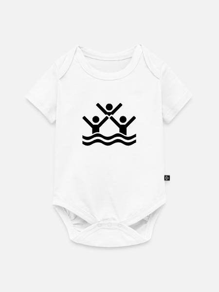 Synchronschwimmen - Baby Premium Kurzarmbody - Weiß