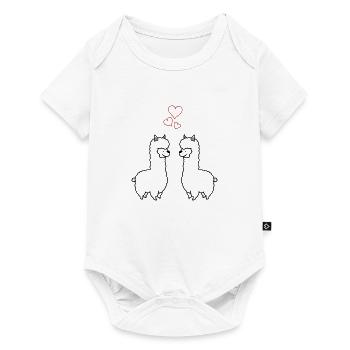Amour de l’alpaga - Body à manches courtes Premium Bébé - blanc - Devant