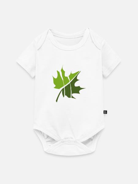 GOWILD Maple Leaf - Baby Premium Kurzarmbody - Weiß