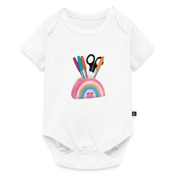 Rainbow Pencil Box - Baby Premium short-sleeve bodysuit - white - Front