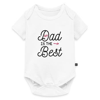 Papa est le meilleur / humour papa - Body à manches courtes Premium Bébé - blanc - Devant
