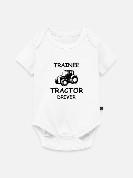 Trainee Tractor Driver - Baby Premium Kurzarmbody - Weiß