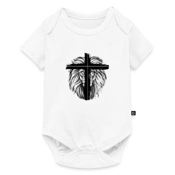 Croix de Lion noir - Body à manches courtes Premium Bébé - blanc - Devant
