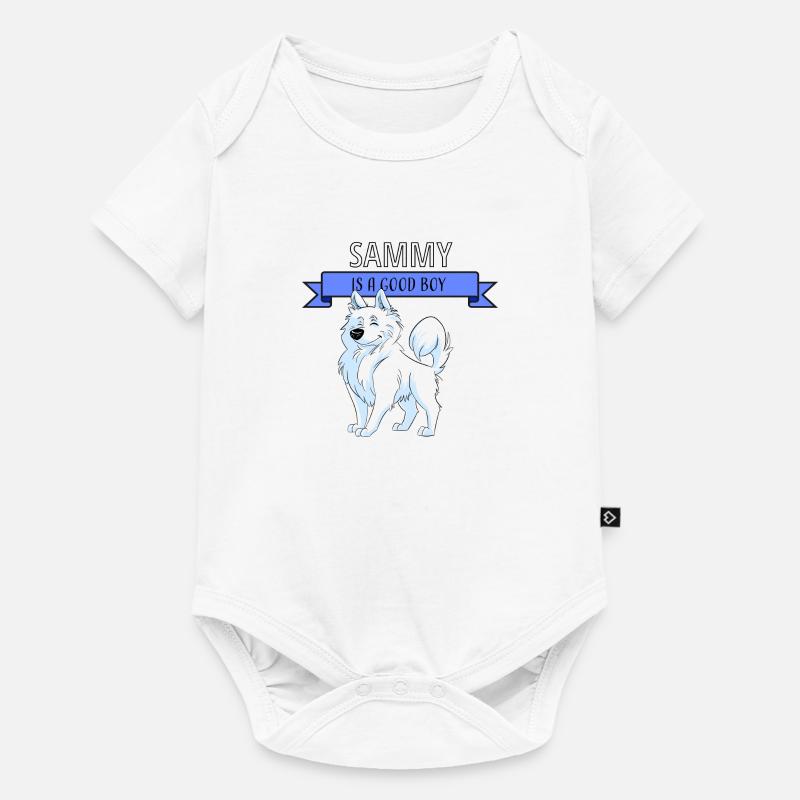 Doux Samoyède, Sammy est un bon garçon - Body à manches courtes Premium Bébé - blanc