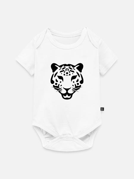 Leopard - Baby Premium Kurzarmbody - Weiß