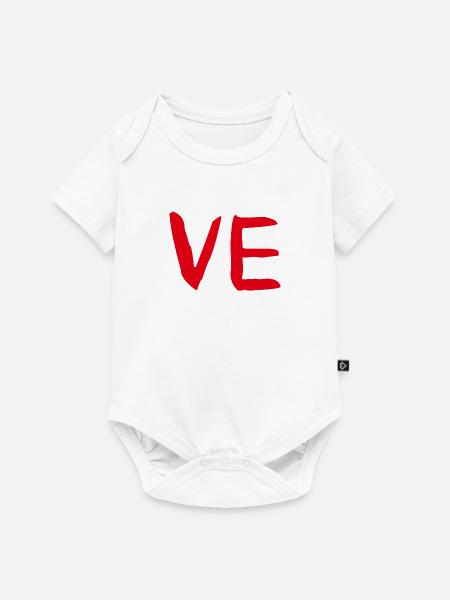 Love Partnerlook - Baby Premium Kurzarmbody - Weiß