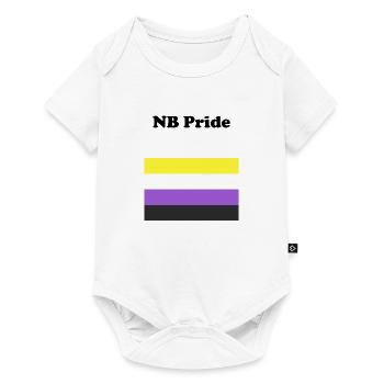 Non Binary NB Pride - Baby Premium short-sleeve bodysuit - white - Front