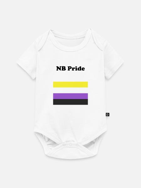 Nicht-binärer NB-Stolz - Baby Premium Kurzarmbody - Weiß