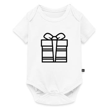 Kleine Geschenkbox - Baby Premium Kurzarmbody - Weiß - Vorne