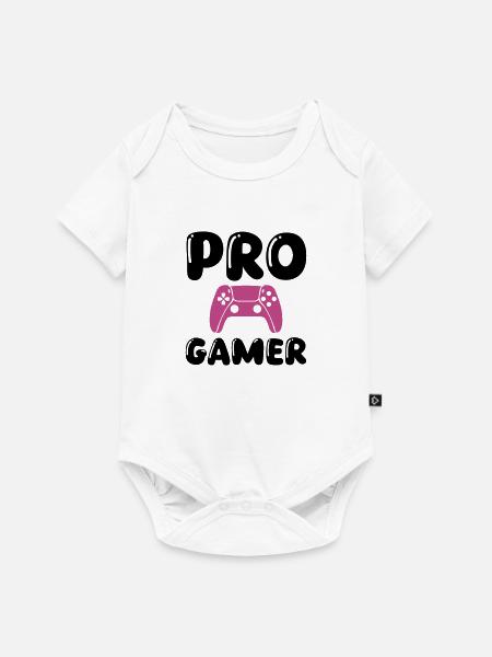 pro gamer 1 - Baby Premium Kurzarmbody - Weiß