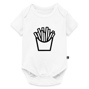 Pommes frites - Baby Premium Kurzarmbody - Weiß - Vorne