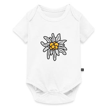 Edelweiss - Baby Premium Kurzarmbody - Weiß - Vorne