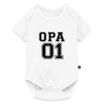 Opa 01 Weihnachten Partner Paar Liebe Geschenk - Baby Premium Kurzarmbody - Weiß - Vorne