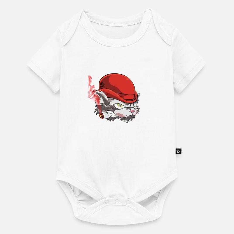 tshirt mafia cat by customstyle - Body à manches courtes Premium Bébé - blanc