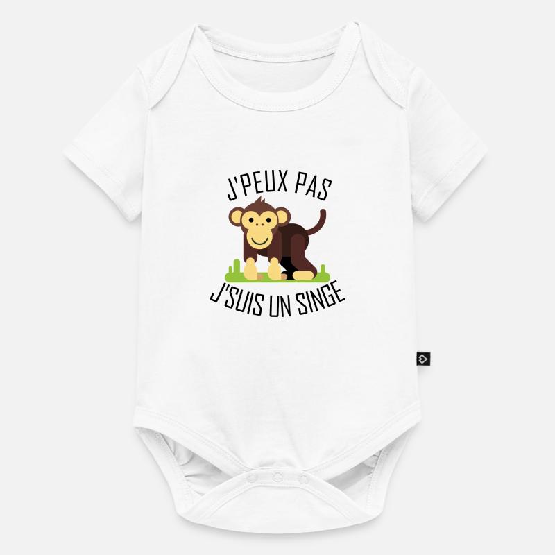 I can not be a Monkey - Baby Premium short-sleeve bodysuit - white