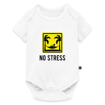 No stress - Baby Premium Kurzarmbody - Weiß - Vorne