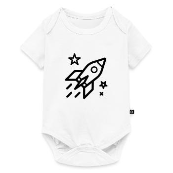 Rakete - Baby Premium Kurzarmbody - Weiß - Vorne
