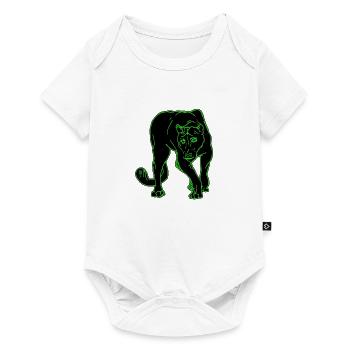 Panther - Baby Premium Kurzarmbody - Weiß - Vorne