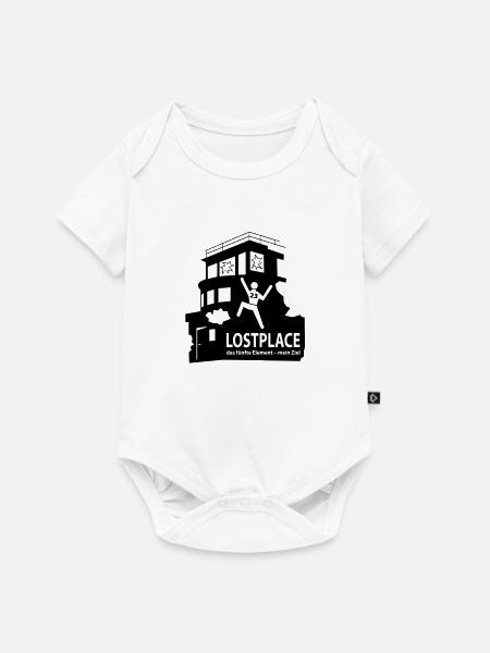 LOSTPLACE - Baby Premium Kurzarmbody - Weiß
