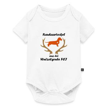 Wutzelgrube Logo Geweih - Baby Premium Kurzarmbody - Weiß - Vorne