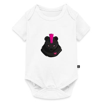 Ours Punk coeur bande dessinée Art Maléfique cadeau - Body à manches courtes Premium Bébé - blanc - Devant
