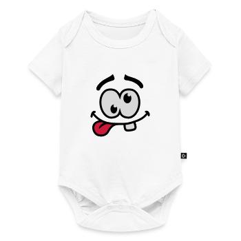 Crazy Smiley Face - Baby Premium short-sleeve bodysuit - white - Front