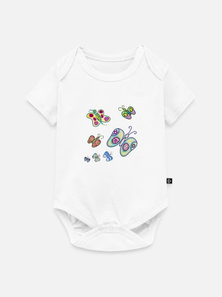 Schmetterlinge der Freude - Baby Premium Kurzarmbody - Weiß
