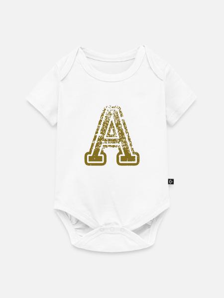 A - Buchstabe - Baby Premium Kurzarmbody - Weiß