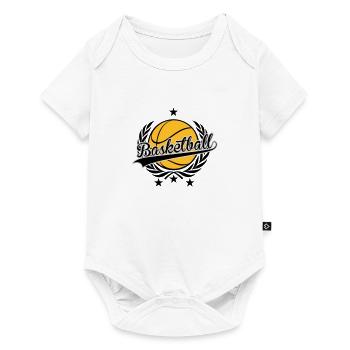 basketball Wappen - Baby Premium Kurzarmbody - Weiß - Vorne