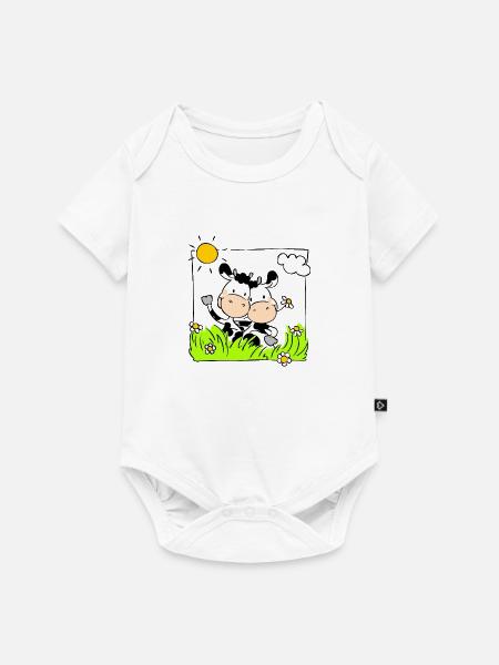 Cow Friends - Baby Premium Kurzarmbody - Weiß