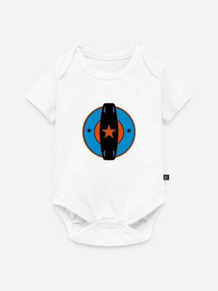boarder_vec_3 de - Baby Premium Kurzarmbody - Weiß