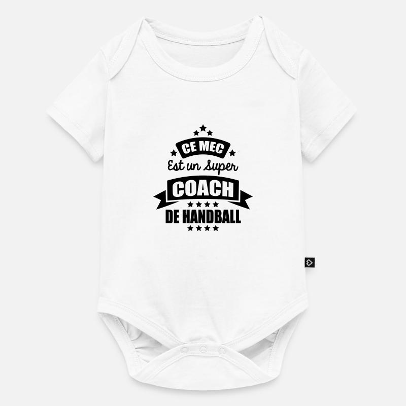 ce mec est un super coach de handball - Body à manches courtes Premium Bébé - blanc
